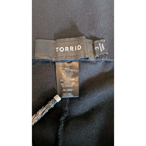 Torrid Betsey Johnson Georgette Floral Stripe Tunic + Black Leggings 3X OUTFIT - Picture 10 of 13